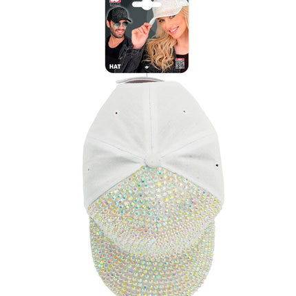 Pet strass met parels zijaanzicht – hoeden