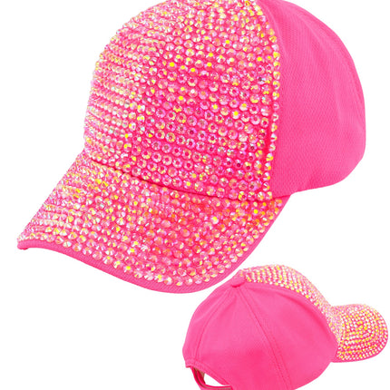 Pet strass neon roze zijaanzicht – hoeden