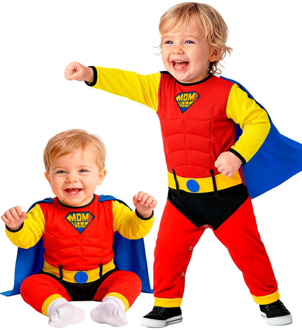 Super baby jumpsuit voor jongens vooraanzicht – kostuums