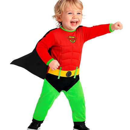 Super baby jumpsuit voor jongens (art. 2870) detailopname – kostuums
