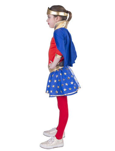 Super Power pak Margit meisje zijaanzicht – verkleedkleding