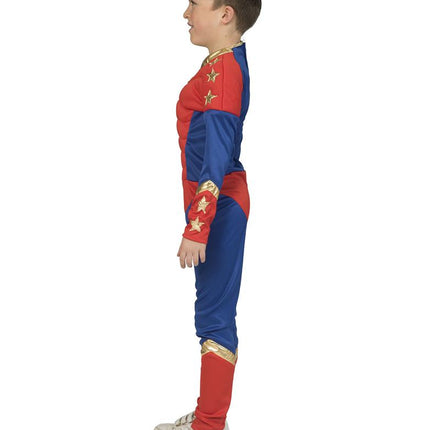 Super Power pak Thomas jongen zijaanzicht – verkleedkleding