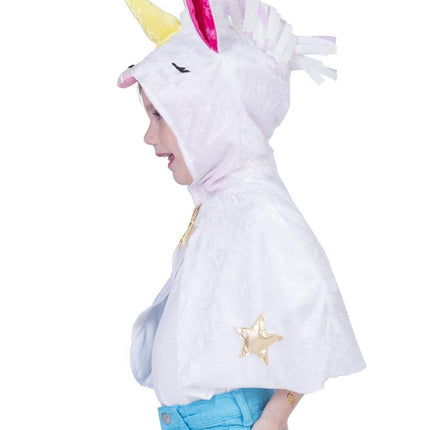 Unicorn Regenboog cape kinderen zijaanzicht – verkleedkleding