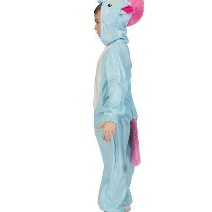 Unicorn Blue Berry pak kind zijaanzicht – verkleedkleding