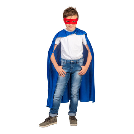 Super Hero kostuum Jerome kinderen blauw vooraanzicht – carnavalskostuum
