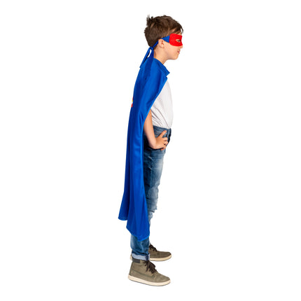 Super Hero kostuum Jerome kinderen blauw achterkant – carnaval outfit