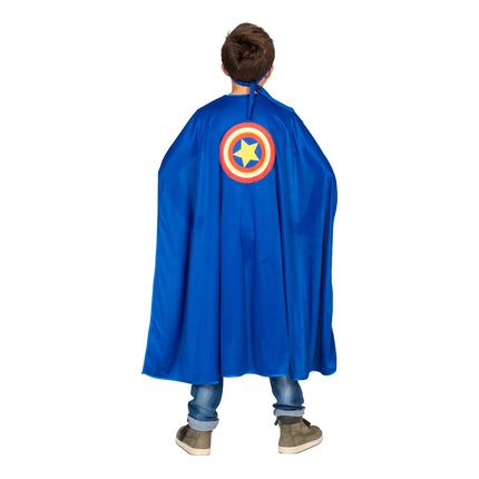 Super Hero kostuum Jerome kinderen blauw stofdetail – verkleedkostuum