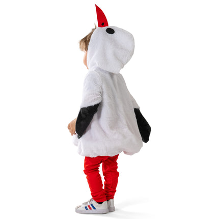 Ooievaar pak Stan gedragen door model – feestkleding