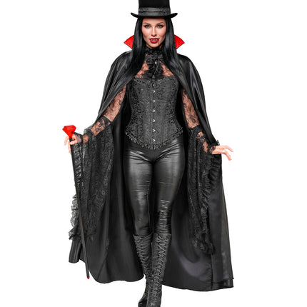 Satijn vampier cape achterkant – capes