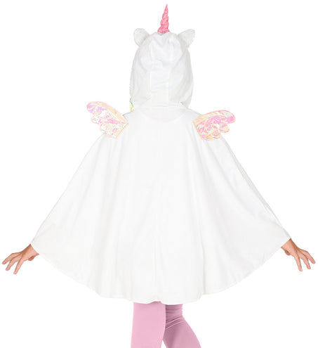 Eenhoorn poncho kind detail - unicorn cape met muts dierenkostuum