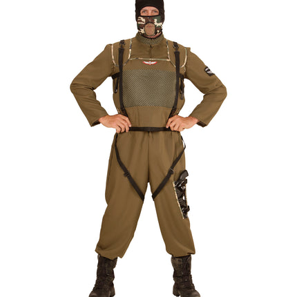 Parachutespringer kostuum close-up, special forces leger overall detail