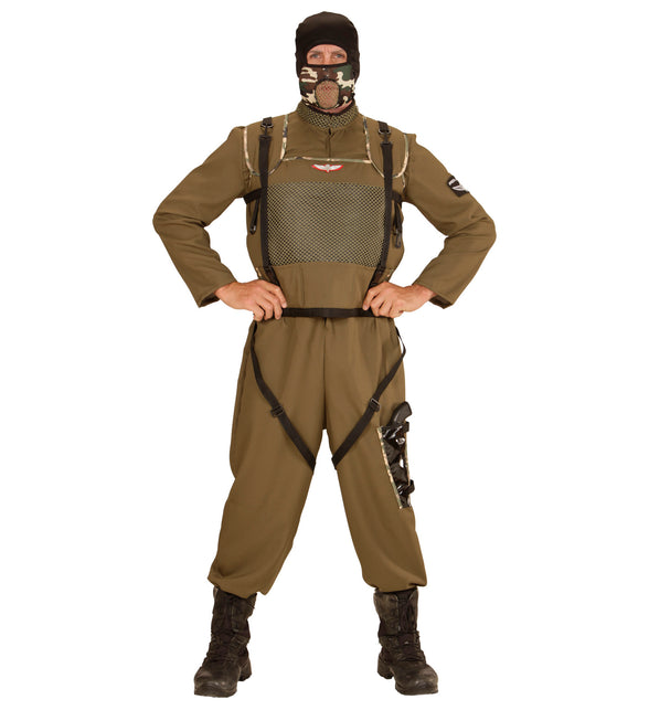 Parachutespringer kostuum close-up, special forces leger overall detail