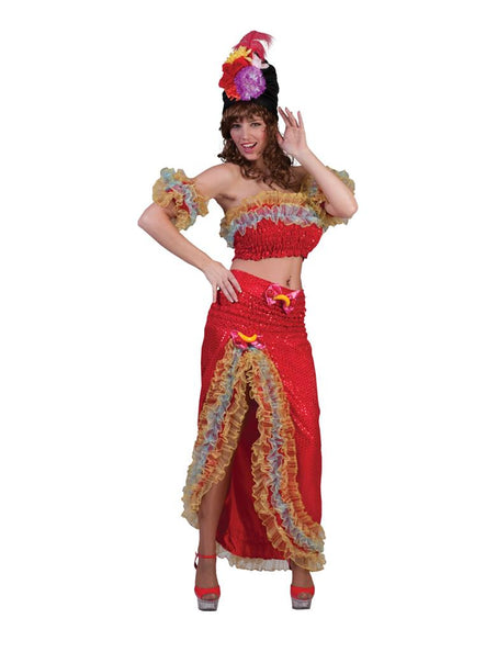 Braziliaanse lady jurkjes vooraanzicht – carnavalskostuum