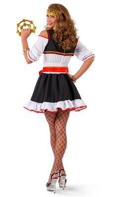 Zigeunerin jurkje Fiona achterkant – carnaval outfit