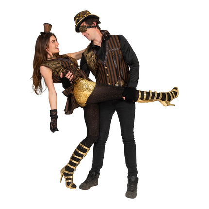 Steampunk pak Anne detailopname – carnaval verkleedpak