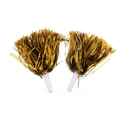 Pompoms in metallic goud of zilver