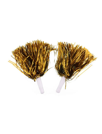 Pompoms in metallic goud of zilver
