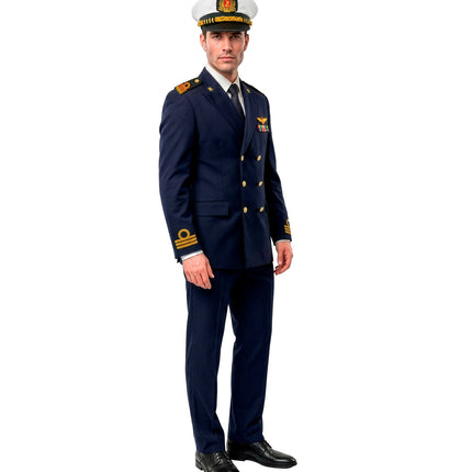 Marine kapitein colbert voor heren achterkant – verkleedkleding