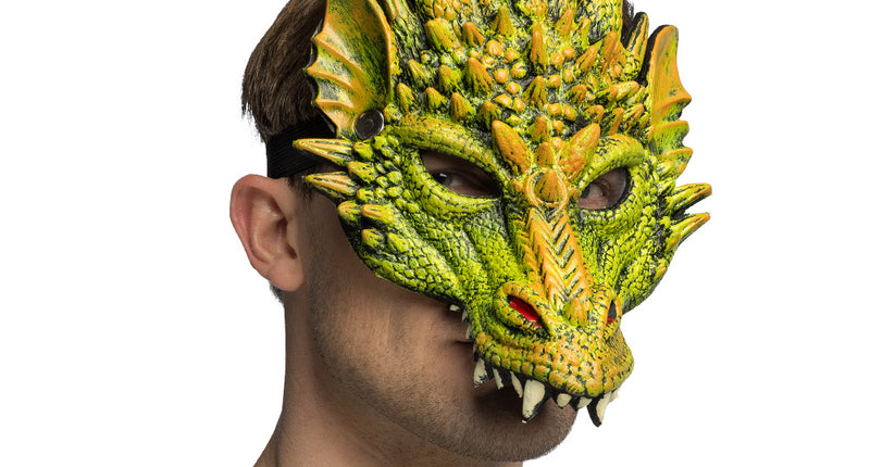 Foam halfmasker Draak middeleeuws fantasy