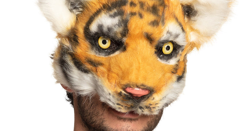 Pluchen halfmasker Tijger