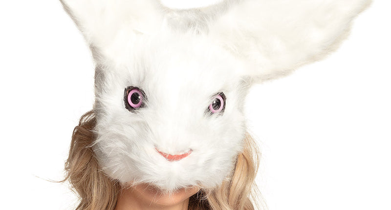 Pluchen halfmasker Konijn