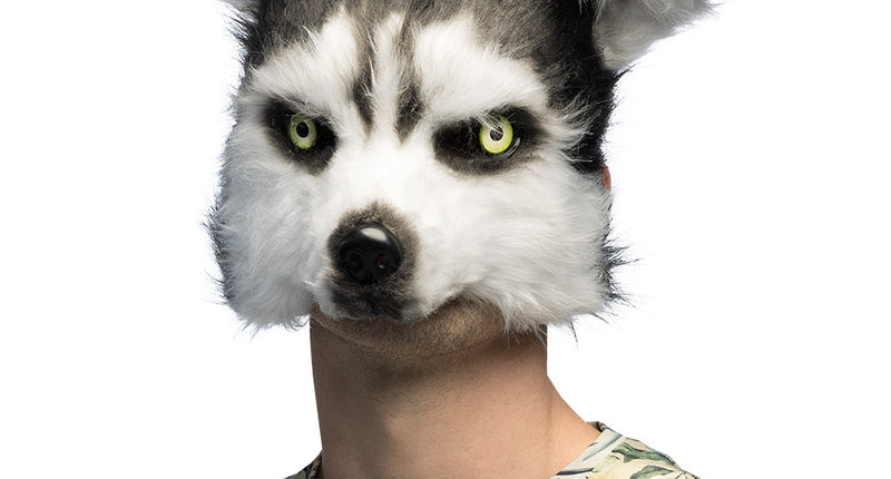 Pluchen halfmasker Husky