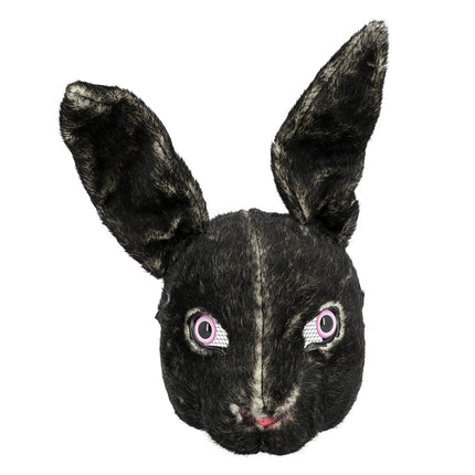 Pluchen halfmasker Zwart konijn — foto 2