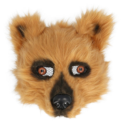 Pluchen halfmasker Beer — foto 2
