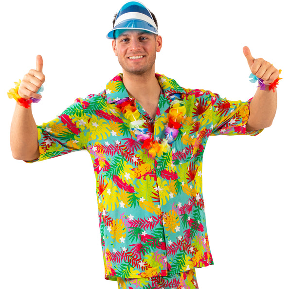 Aloha shirt Demi met palm print vooraanzicht – carnavalskostuum