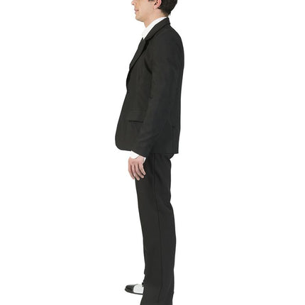 Zwart colbert Charlie heren zijaanzicht – verkleedkleding