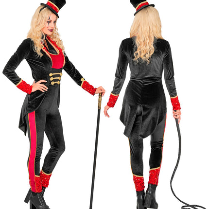 Circusdirecteur jumpsuit voor dames sfeerbeeld – kostuums