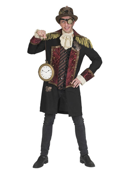 Steampunk pak Stefan heren vooraanzicht – carnavalskostuum