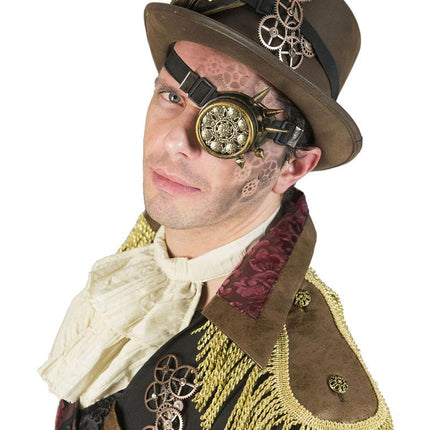 Steampunk pak Stefan heren stofdetail – verkleedkostuum