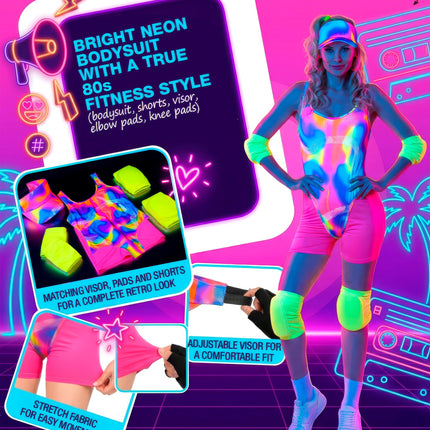 Jaren 80 rollerblader kostuum voor dames close-up – kostuums