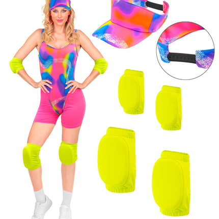 Jaren 80 rollerblader kostuum voor dames achterkant – kostuums
