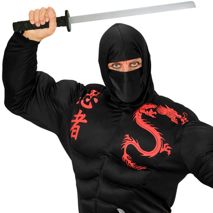 Set van 2 katana met schede ninja hout zwart en rood sfeerbeeld – accessoires