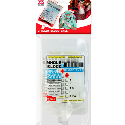 Set van 2 heupfles bloed tas achterkant – decoratie