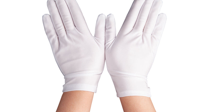 Korte dames handschoenen wit Lini