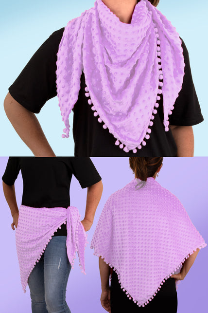 Driehoek sjaal Bubble pastel lila — foto 2