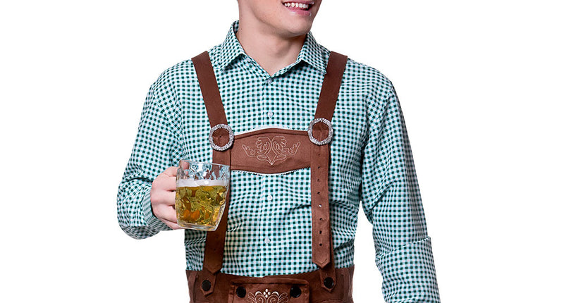 Oktoberfeest blouse groen geruit