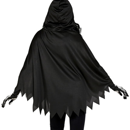 Skelet poncho halloween volwassenen — foto 3
