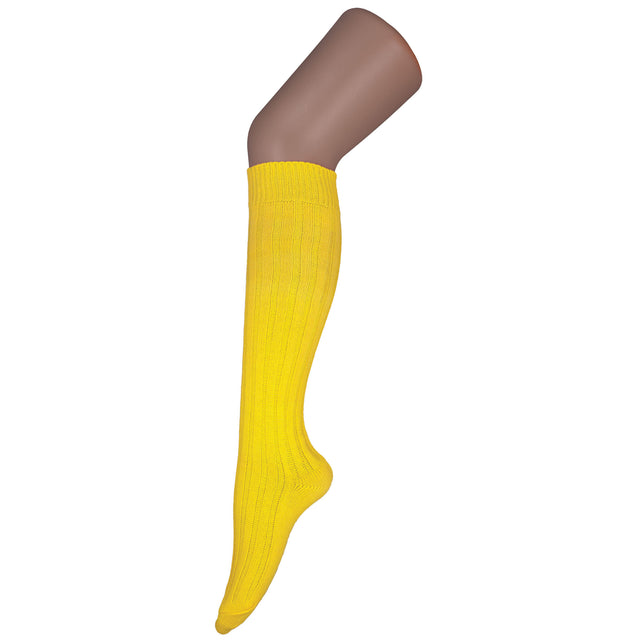 Neon gele kniekousen 60cm