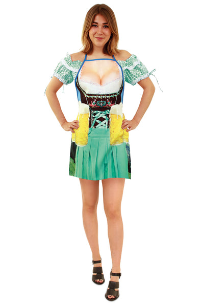 Schort Oktoberfest dirndl jurk met bierpullen — foto 2