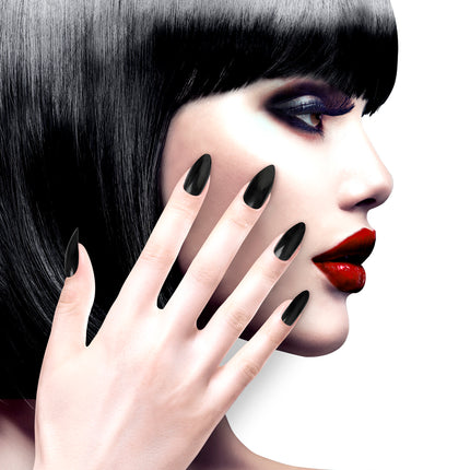 Stiletto nagels zwart — foto 3