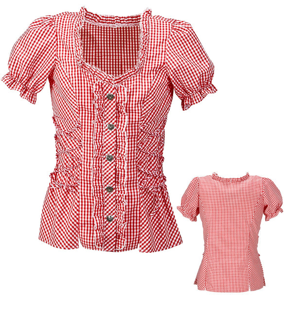 Beierse Blouse rood wit — foto 4
