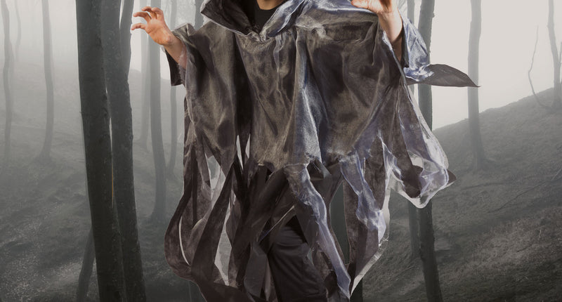 Grijze Zombie cape voor Halloween