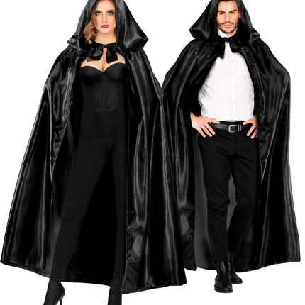 Zwarte cape met capuchon — foto 3