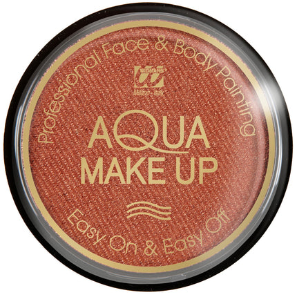 Bronze schmink aqua metallic