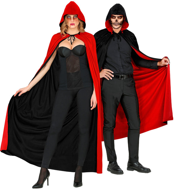 Dubbelzijdige cape rood zwart — foto 4