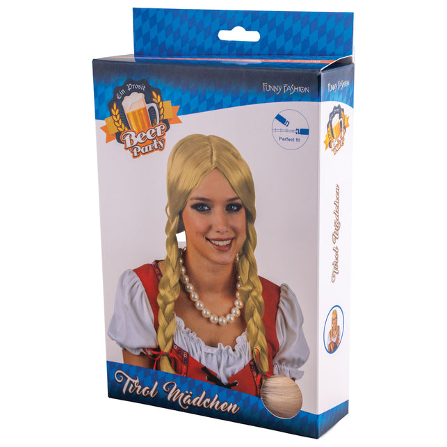 Heidi pruik blond met vlechten — foto 2